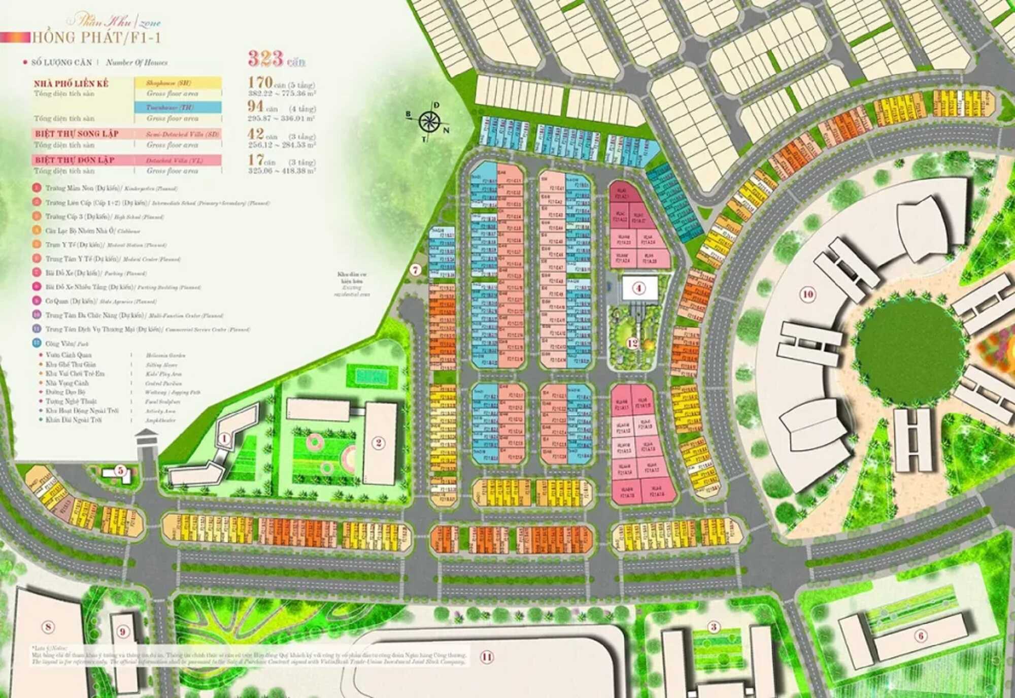 Ba phân khu trọng điểm tại Hồng Hạc City – Biểu tượng của phát triển, thịnh vượng và hạnh phúc