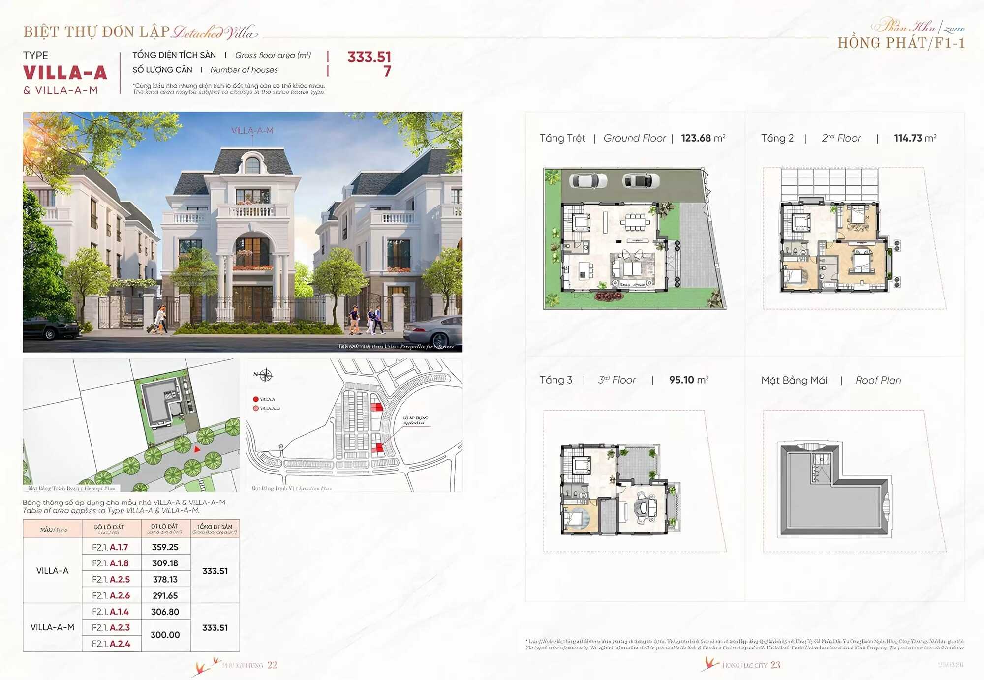 Thiết kế biệt thự đơn lập Hồng Hạc City